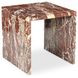 Rosa Rosso Rectangular Marble Top Occasional Table Set