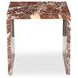 Rosa Rosso Rectangular Marble Top Occasional Table Set