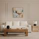 Rosa Beige and Gray Square Marble Top Accent Table