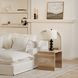 Rosa Beige and Gray Square Marble Top Accent Table