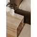 Rosa Beige and Gray Square Marble Top Accent Table