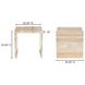 Rosa Beige and Gray Square Marble Top Accent Table