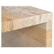Rosa Beige and Gray Square Marble Top Accent Table