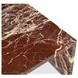 Rosa Rosso Rectangular Marble Top Coffee Table