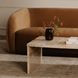 Rosa Beige and Brown Rectangular Marble Top Coffee Table