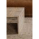 Rosa Beige and Brown Rectangular Marble Top Coffee Table