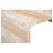 Rosa Beige and Brown Rectangular Marble Top Coffee Table