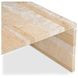 Rosa Beige and Brown Rectangular Marble Top Coffee Table