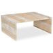 Rosa Beige and Brown Rectangular Marble Top Coffee Table