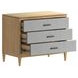 Loft Brown and Gray 3 Drawer Bedside Chest