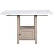 Taylor Beige and White Rectangular Marble Top Counter Height Dining Room Set