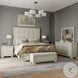 Luciana Semi Transparent Creamy White King Upholstered Panel Bed