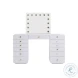 Hollywood White Vanity Desk with Mirror