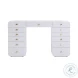 Hollywood White Vanity Desk with Mirror