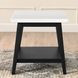 Vida White and Black Marble Top Square End Table