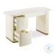 Francesca Cream 3 Drawer Desk