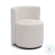 Alyssa Cream Chenille Rolling Desk Chair