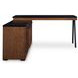 Kallari Warm Brown and Black Credenza with Desk Return
