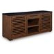 Kallari Warm Brown and Matte Black 2 Door Credenza