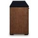 Kallari Warm Brown and Matte Black 2 Door Credenza