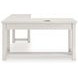 Robbinsdale Antique White L Shaped Home Office Desk with USB Charging