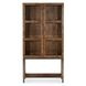 Mosaic Rich Golden Brown and Bronze 2 Glass Door Mulholland Display Cabinet with LED