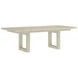 Cotiere Cream Linen Extendable Rectangular Dining Table