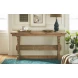 Hidden Treasures Brown Trestle Flip Top Table