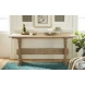 Hidden Treasures Brown Trestle Flip Top Table