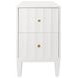 Hammond Matte White Lacquer Rectangular 2 Drawer Side Table