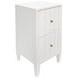Hammond Matte White Lacquer Rectangular 2 Drawer Side Table