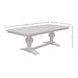 Hampton White 96" Extendable Rectangular Dining Table
