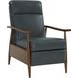 Hampton Roma Bluegray Leather Push Thru The Arms Recliner