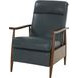 Hampton Roma Bluegray Leather Push Thru The Arms Recliner