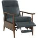 Hampton Roma Bluegray Leather Push Thru The Arms Recliner