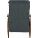Hampton Roma Bluegray Leather Push Thru The Arms Recliner