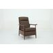 Hampton Oasis Walnut Leather Push Thru The Arms Recliner
