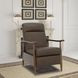 Hampton Oasis Walnut Leather Push Thru The Arms Recliner