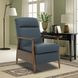 Hampton Santa Fe Ocean Leather Push Thru The Arms Recliner