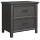 Brooklyn Charcoal 2 Drawer Nightstand with USB Charging