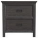 Brooklyn Charcoal 2 Drawer Nightstand with USB Charging