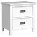 Brooklyn White 2 Drawer Nightstand with USB Charging