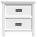 Brooklyn White 2 Drawer Nightstand with USB Charging