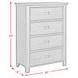 Brooklyn White 4 Drawer Chest