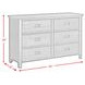 Brooklyn White 6 Drawer Dresser