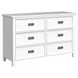 Brooklyn White 6 Drawer Dresser