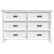 Brooklyn White 6 Drawer Dresser