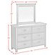 Brooklyn Charcoal 6 Drawer Dresser and Rectangular Mirror