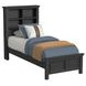 Brooklyn Charcoal Twin Bookcase Storage Bed