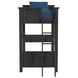 Brooklyn Charcoal Twin Storage Loft Bed with Ladder and Integrated Speaker Desk